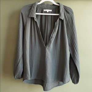 Xírena olive green crinkle blouse 💚